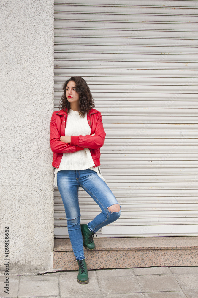 urban style girl in the city urban style girl in the city