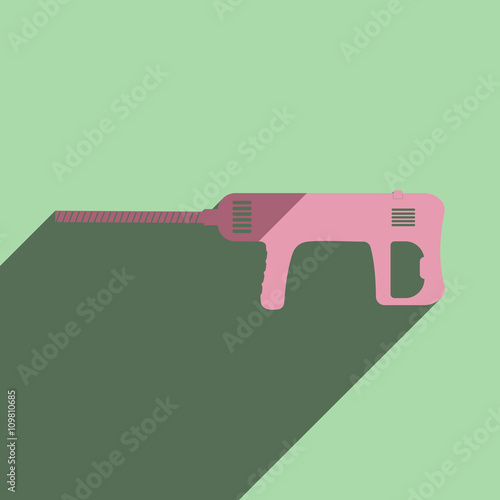Flat icons with shadow of perforator