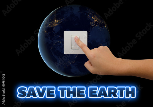 Photography Let's save energy for save our planet earth