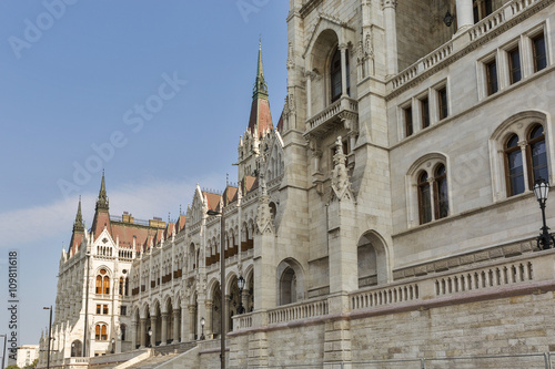 Parliament building facade in Budapest, Hungary. © Panama