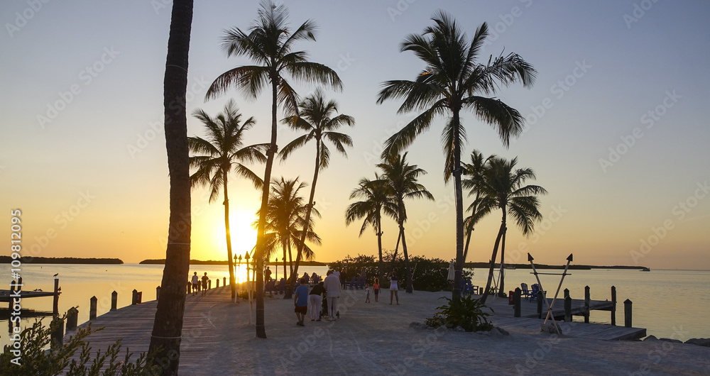 Wonderful sunset in the Florida Keys - KEY WEST, FLORIDA APRIL 11, 2016