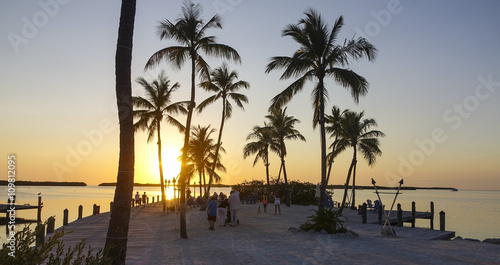 Wonderful sunset in the Florida Keys - KEY WEST  FLORIDA APRIL 11  2016