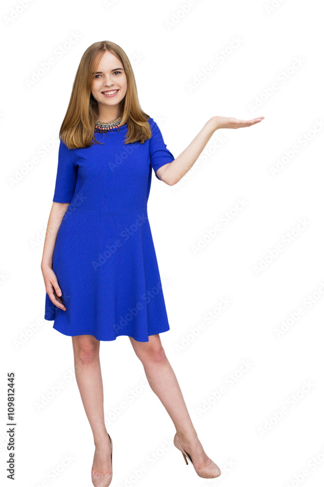 Portrait of woman in blue dress Portrait of woman in blue dress