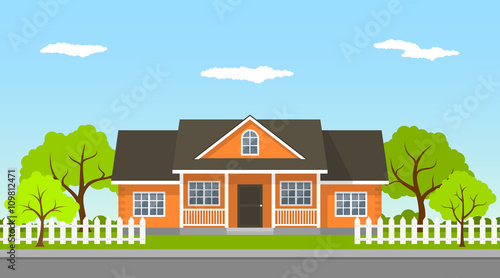 cottage house landscape