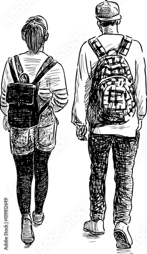 walk of the school students