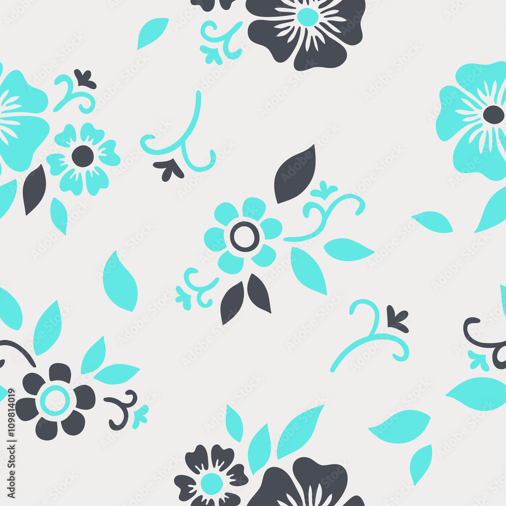 Fototapeta premium floral abstract seamless pattern