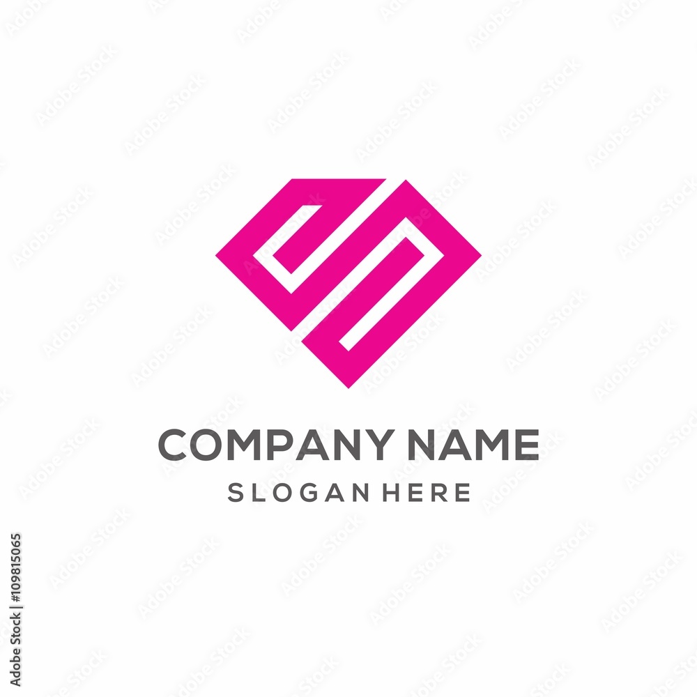 Monogram Letter S Diamond Logo Template