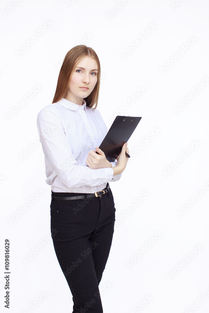 Happy smiling beautiful young businesswoman Happy smiling beautiful young businesswoman