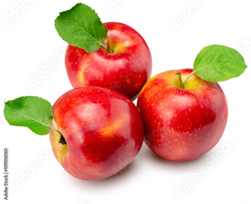 red apples isolated on a white background