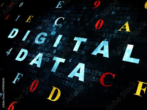 Data concept: Digital Data on Digital background