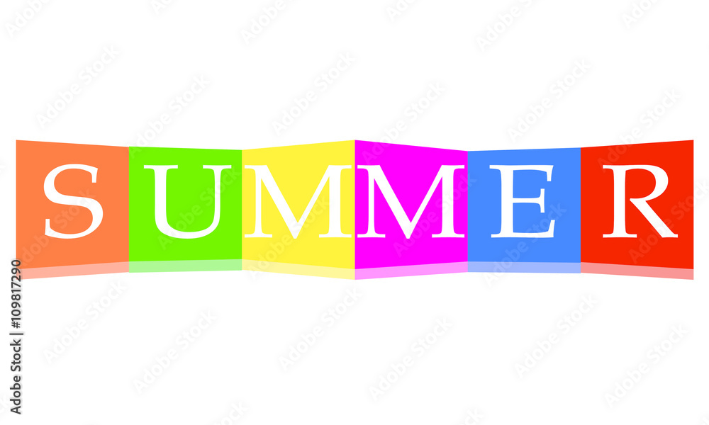 Fototapeta premium Vector with the word summer