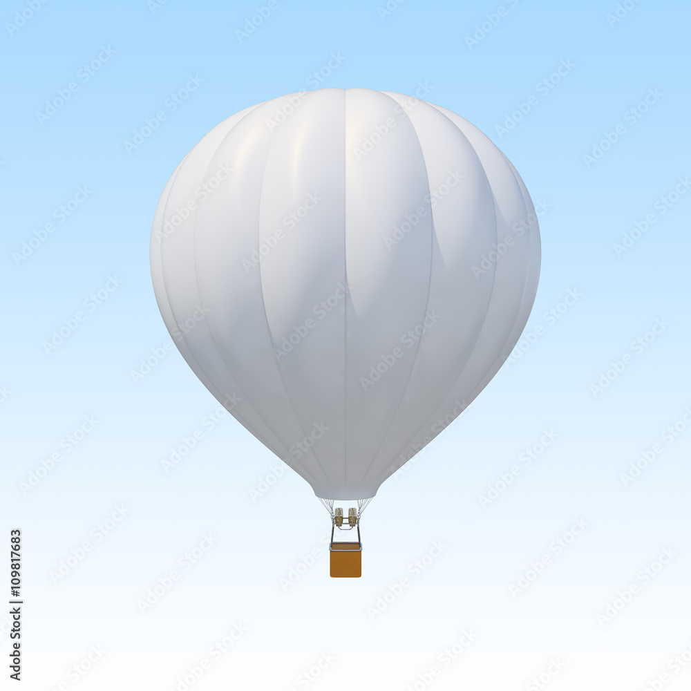 Fototapeta premium White air ballon on sky background.