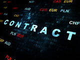 Business concept: Contract on Digital background