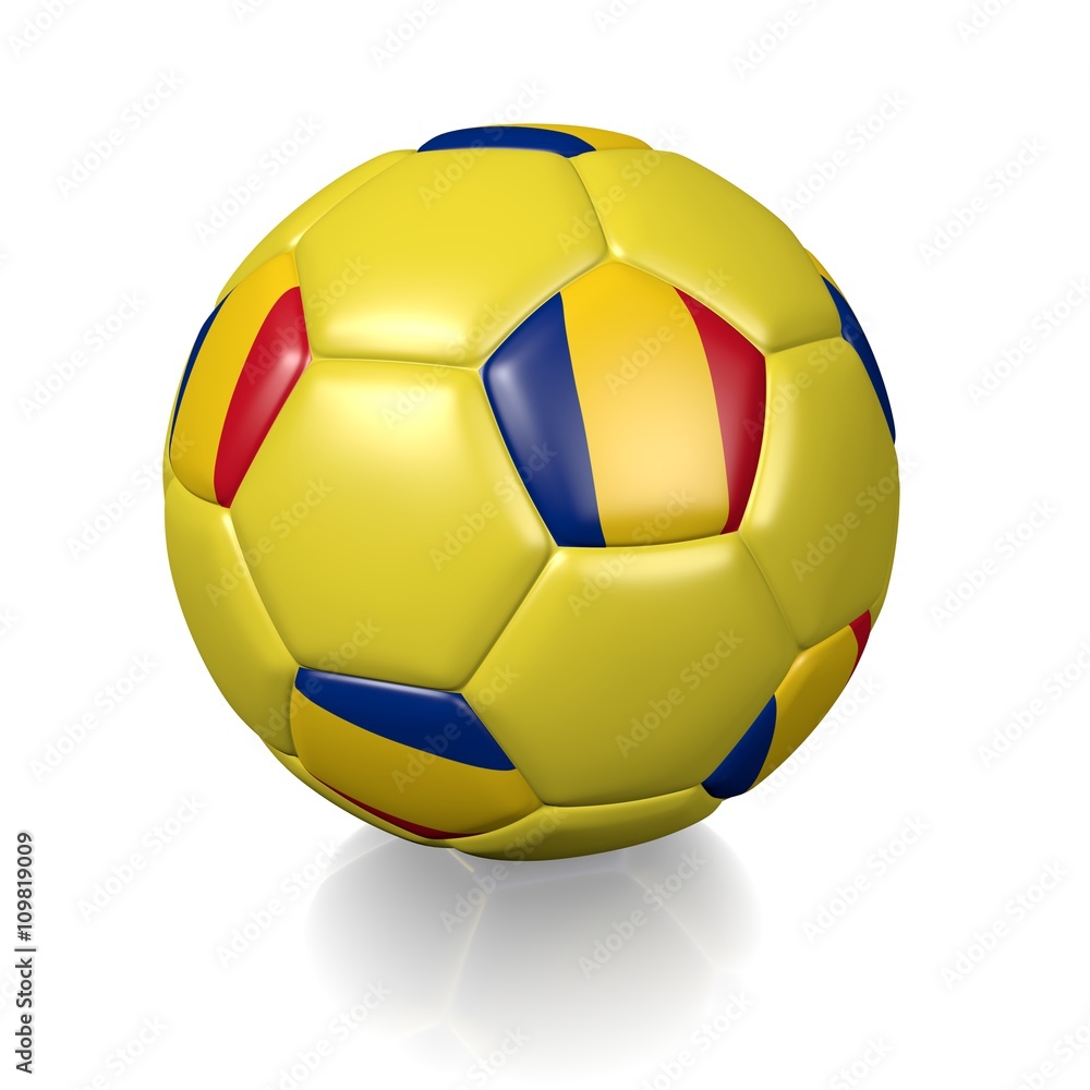 Fototapeta premium Football soccer ball with a national flag texture