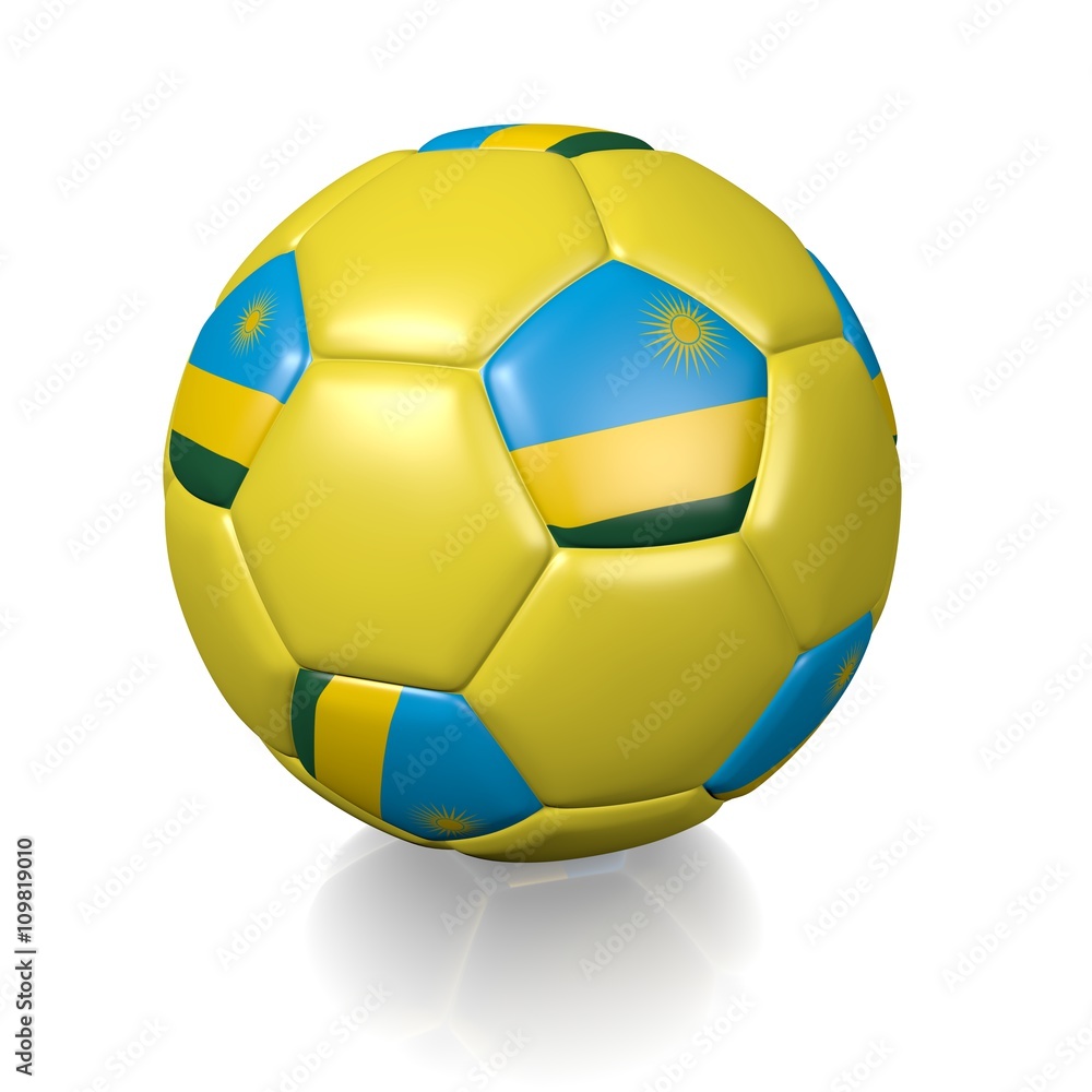 Football soccer ball with a national flag texture Football soccer ball with a national flag texture
