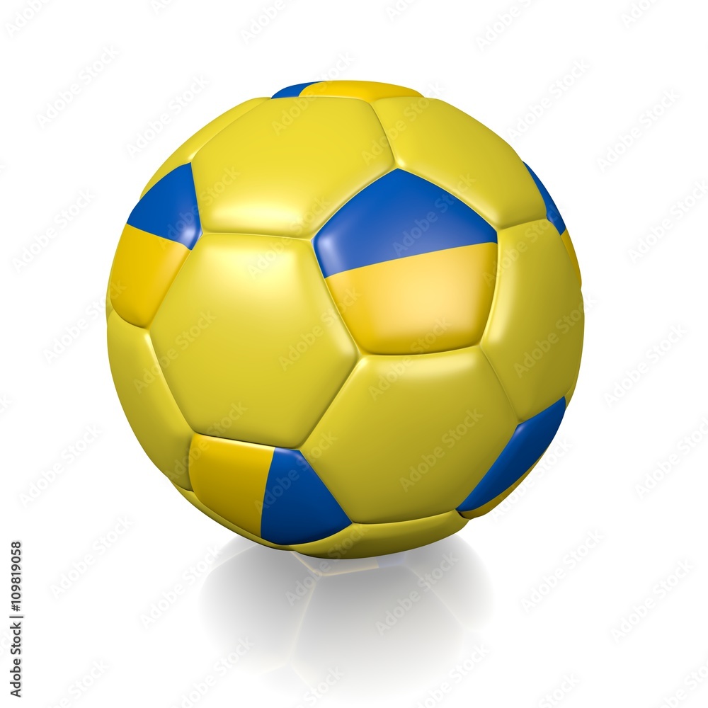 Football soccer ball with a national flag texture Football soccer ball with a national flag texture
