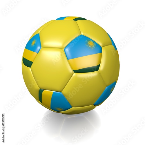 Football soccer ball with a national flag texture