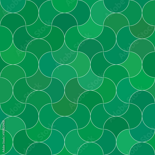 Abstract seamless scale green pattern.