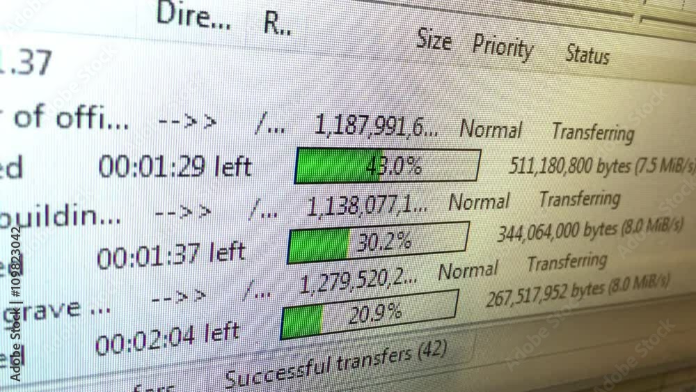 Files are transferred using the file transfer protocol system (FTP).
Files are transferred using the file transfer protocol system (FTP).