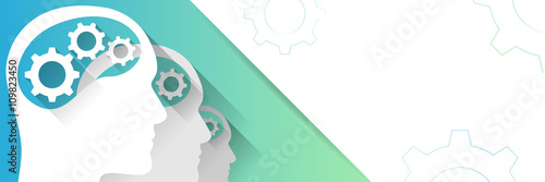 Education learning online head gears vector background