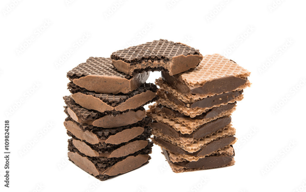 chocolate wafer isolated chocolate wafer isolated