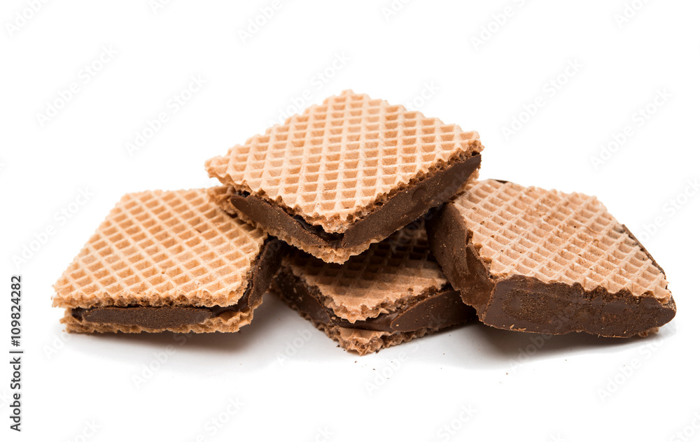 chocolate wafer isolated chocolate wafer isolated