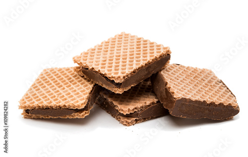 chocolate wafer isolated