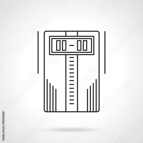 Home climatic system flat line vector icon