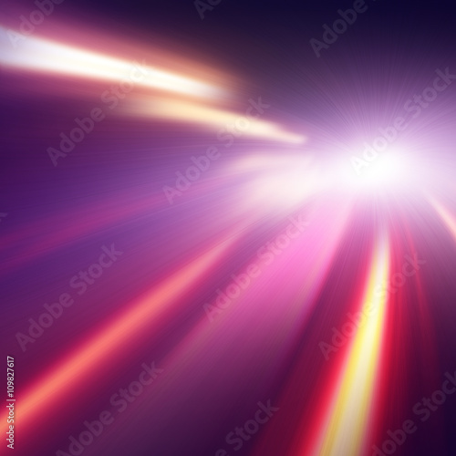 Abstract night lights with motion blur.