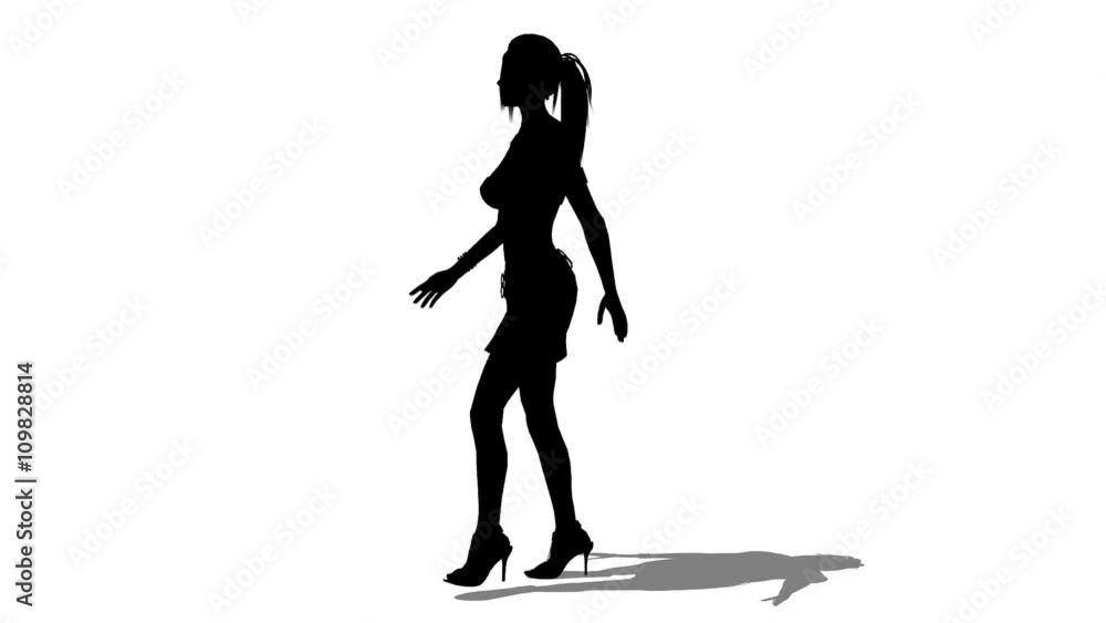 3D CG rendering女性のシルエット