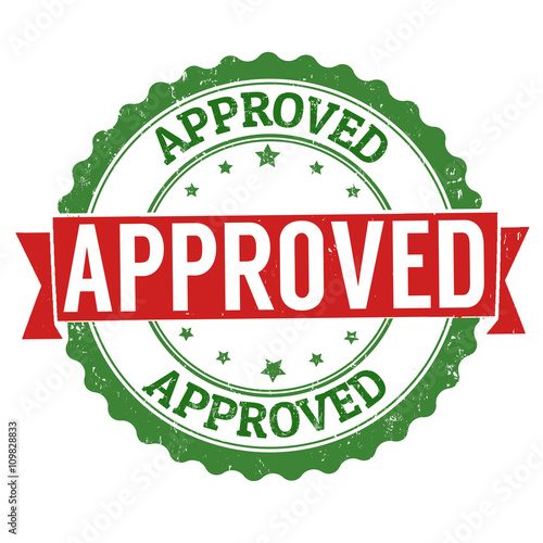 Approved grunge stamp