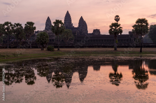 Sunrise in Angkor Wat  a UNESCO Heritage Site in Cambodia