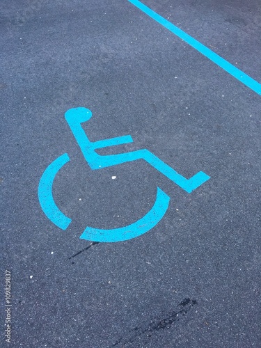 wheel chair sign parking spot