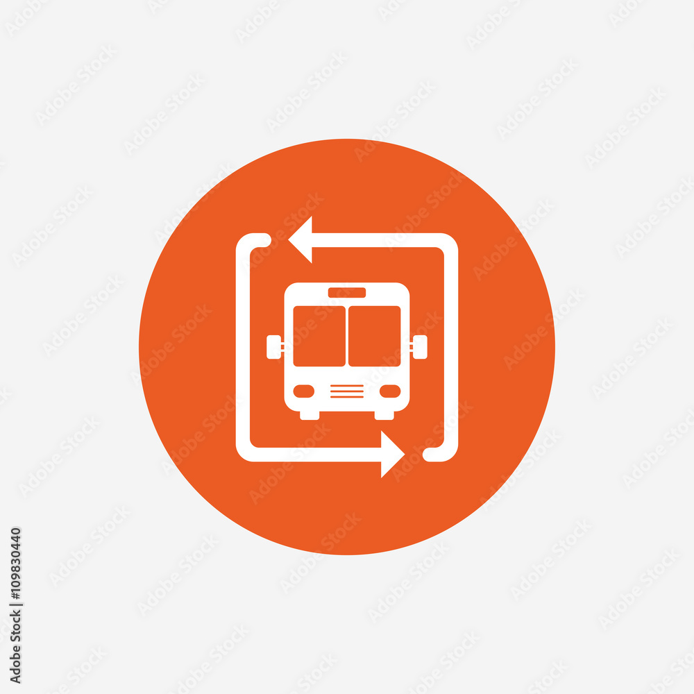 Bus shuttle icon. Public transport stop symbol. Bus shuttle icon. Public transport stop symbol.