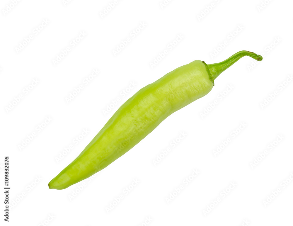 green pepper on a white background green pepper on a white background