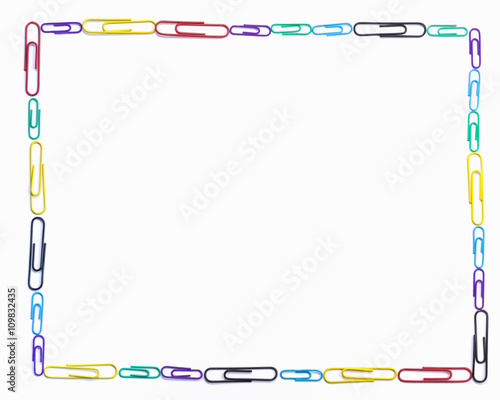 Rectangular paper clips frame
