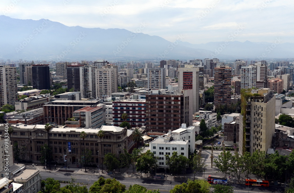 Fototapeta premium Modern Architecture in Santiago de Chile.