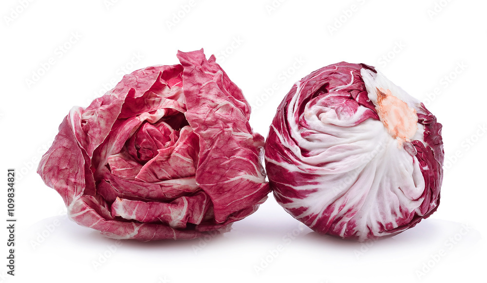 Fototapeta premium Radicchio, red salad isolate on white background