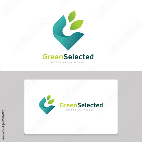 green logo concept,idea logo,eco logo.life and healthy logo. vector logo template.
