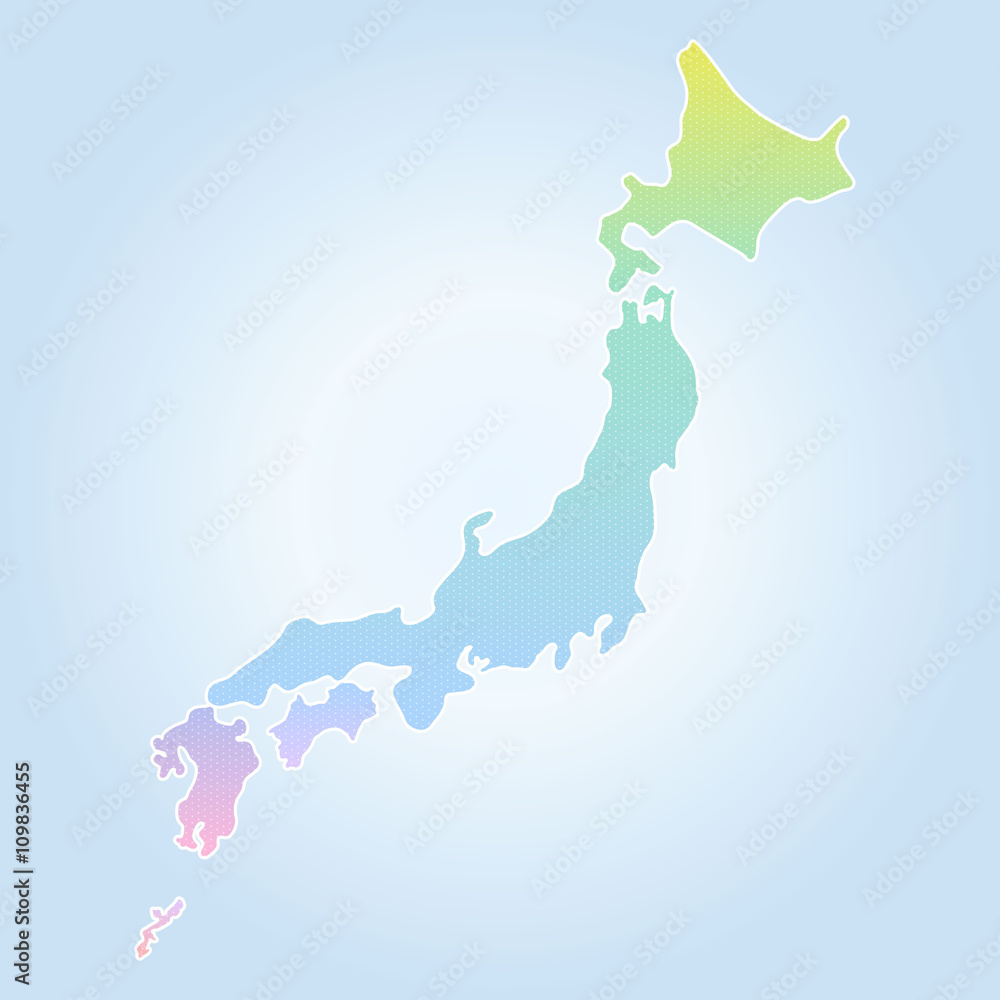 Japan Map Vector High Detailed Stock Vector  Adobe Stock