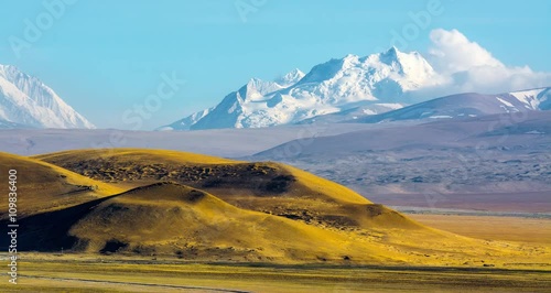 4K Timelapse of Everest Mount, Himalayas from Tibet, China photo