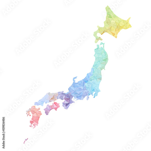 Japan Map Vector High Detailed