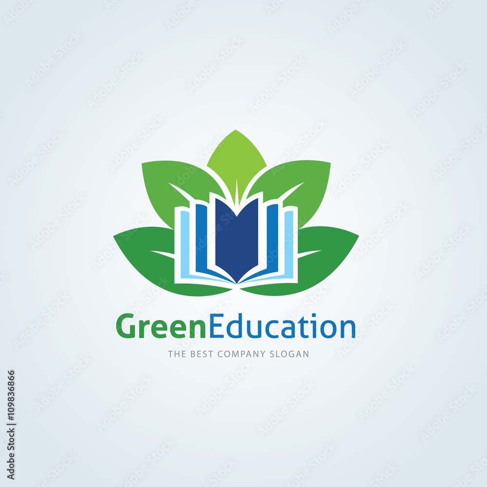 green education logo.learning logo,idea logo.vector logo template green education logo.learning logo,idea logo.vector logo template