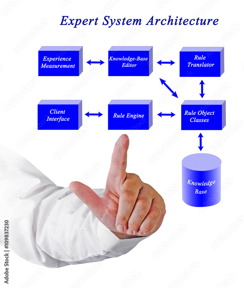 Naklejka premium drawing of Expert System Architecture