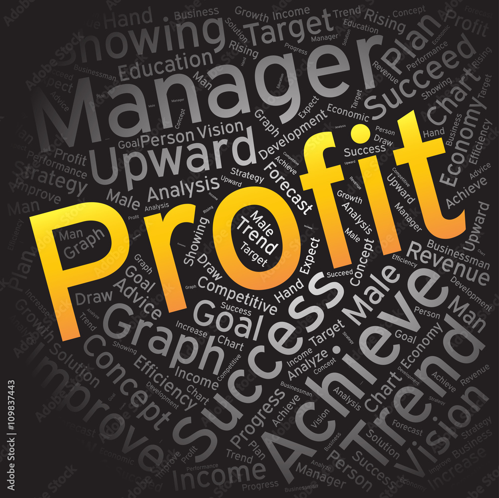 Obraz premium Profit ,Word cloud art background