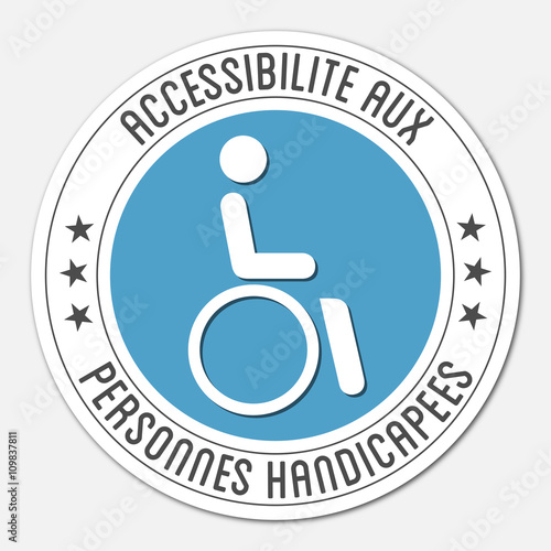 Logo accessibilité aux personnes handicapées.