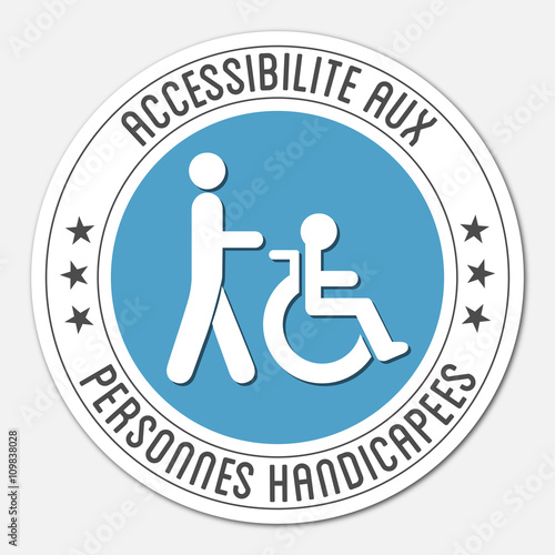 Logo accessibilité aux personnes handicapées.
