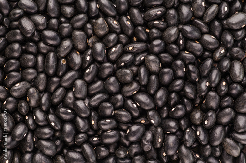 black eye pea beans organic, Closeup macro shot.