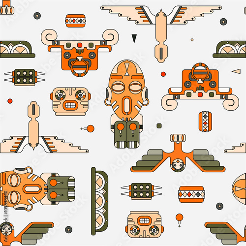 totem elements vector background