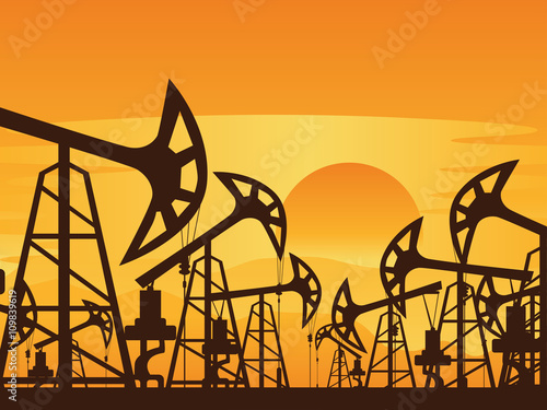 Oil Pump at Sunset